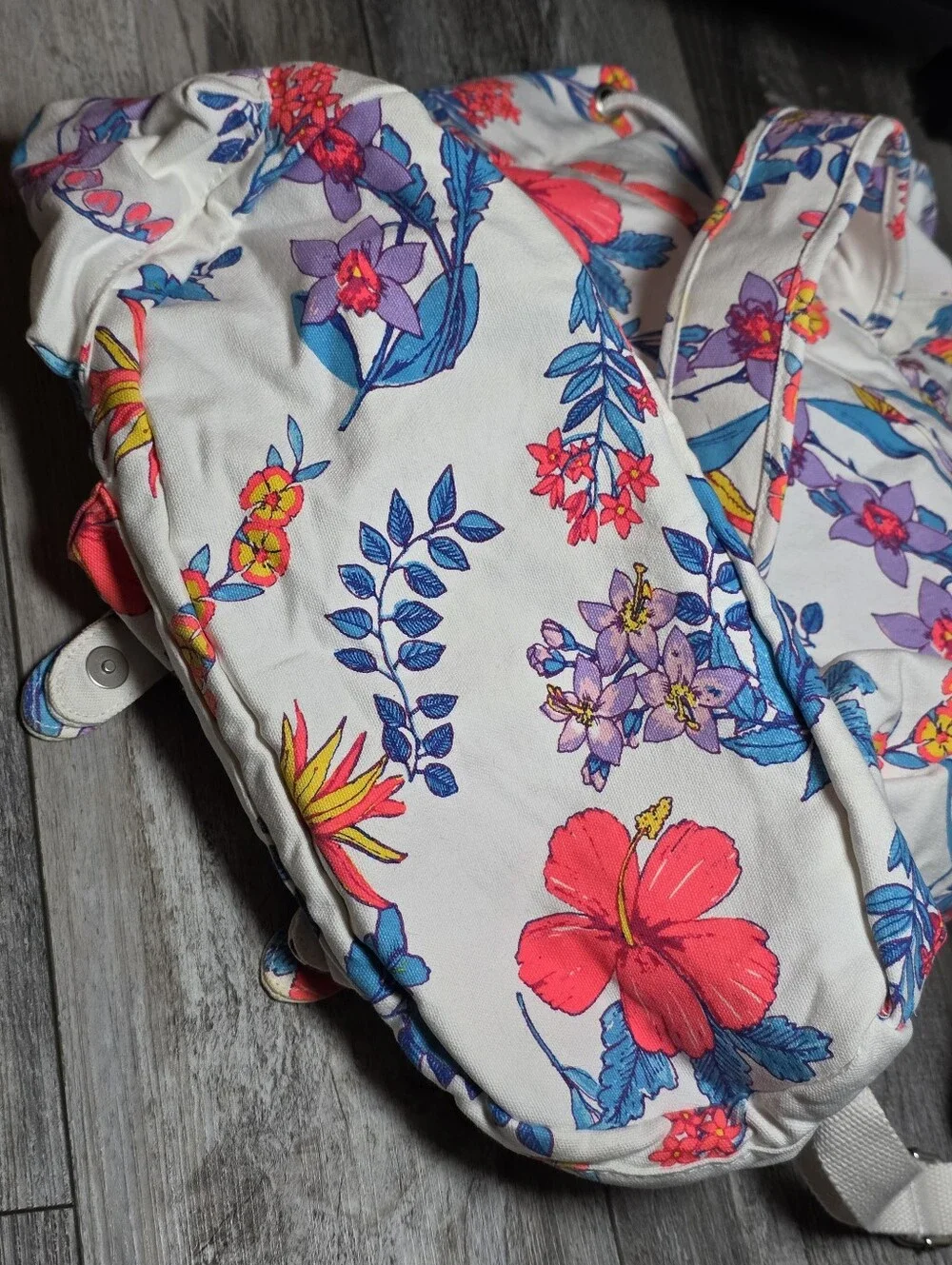 Aeropostale Floral AOP Canvas Drawstring Backpack 2015 *NWT READ